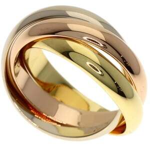 CARTIER Authentic 18k Gold Trinity Ring #52